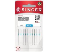 SINGER Overlock-Nadeln für gewebte und dehnbare Stoffe, Größe 90/14, 10 Stück
