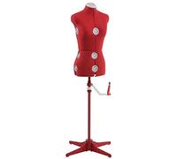 Singer Schneiderpuppe Kunststoff/Stoff Schaumstoff weiß/rot 42,5 x 22,5 x 35 cm