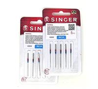 Singer Set mit 2 Packungen Nähnadeln 804R 2020 90/14 für Webware, für Nähmaschinen 130/705 H