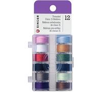 Singer Spulen aus Kunststoff, Klasse 15, mit Gewinde, 12 Stück