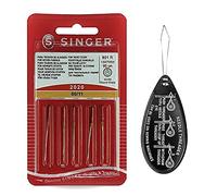 Singer Universal 2020 Nähmaschinennadeln, 5 Stück, Größen 80/11, 90/14, 100/16 & sortiert, inklusive großem Nadeleinfädler (Größe 80/11)