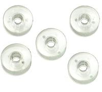 SingerCatania - Spoline, transparente Kunststoffspulen, Spulen für Necchi 542 Lydia, Necchi 544 Lydia, Necchi Silvia Maximatic 584, Necchi Silvia Maximatic 586 | Höhe 10 mm