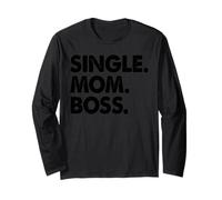Single Boss Mom Tee Shirt Men Funny Family Love Moms Langarmshirt