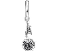 Single-Creole THOMAS SABO "Einzel-Creole mit abnehmbaren Anhänger Midnight Rose", silber (silberfarben), Ohrringe, Damen, Silber 925 (recycelt) (44750706-0) silberfarben