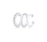 Single-Ohrhaken ELLI "Ohrklemme Ear Cuff 3er Set Kugel 925 Silber", silber, Ohrringe, Damen, onesize, ohne Stein, Silber 925 (Sterlingsilber) (87880332-0) silber
