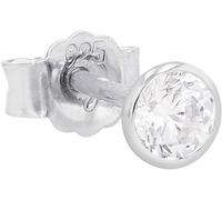 Single-Ohrstecker AMOR "9146116", silber (silberfarben, kristallweiß, kristallweiß), Ohrringe, Damen, 3mm, Silber 925 (Sterlingsilber), Made in Germany - mit Zirkonia (synth.) (25865862-0) silberfarbe