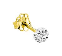 Single-Ohrstecker AMOR "Schmuck Geschenk Single Ohrschmuck für ein Ohr 9035564 Gold 585" Ohrringe Gr. Gelbgold 585, weiß (gelbgoldfarben, weiß, weiß) Damen Ohrstecker mit Kristallen (90219627-0)