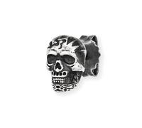Single-Ohrstecker CAÏ "925/-Sterling Silber Totenkopf", silber (silbergrau), Ohrringe, Herren, one-size, Silber 925 (Sterlingsilber) (85470832-0) silbergrau
