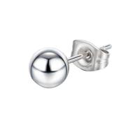 Single-Ohrstecker FIRETTI "Schmuck Geschenk Ohrschmuck einzeln Classic", silber (edelstahlfarben), Ohrringe, Damen, 6mm, Edelstahl (21457566-0) edelstahlfarben