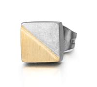 Single-Ohrstecker FIRETTI "Schmuck Geschenk Ohrschmuck einzeln Quatro Style", gold (edelstahlfarben, gelbgoldfarben), Ohrringe, Damen, Edelstahl, Single-Ohrstecker (90019614-0)