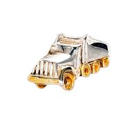 Single-Ohrstecker JOBO "Lastwagen LKW", silber 925, Ohrringe, Damen, Silber 925 (Sterlingsilber), 925 Silber bicolor vergoldet (94975615-0) silber 925
