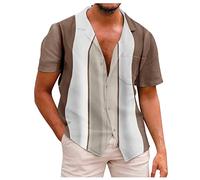 Singular-Point 2025 palmen Hemd männer,Herren Kurzarm Hawaii Hemden MäNner Regular Fit Hawaihemden KostüM Leinen Tshirt 70Er Baumwolle Bekleidung Button-Down-Hemd