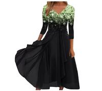 Singular-Point Damen Kleider Spitzenkleid Cocktailkleid Festliches Ballkleid Brautjungfernkleider für Hochzeit Knielang Abendkleider Kleid Festlich Damen Green-1,M