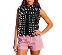 Singular-Point Teddy Fleece Weste Damen Ärmellose Herbstjacke Damen Fleeceweste Herbst Warm Teddyweste Teddyjacke Plüschweste Elegant Damenweste Causal Loose Kuschelweste Wendejacke Black XL