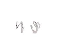 SINGULARU - Drop Spiral Ohrringe. Sterlingsilber mit 18 Kt Vergoldeter oder Rhodiniert Beschichtung. Schmuck für Damen.