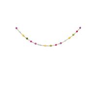 SINGULARU - Halskette Stella Color. Edelstahl mit 18K vergoldung und Naturstein. Schmuck für Damen.