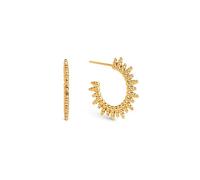 SINGULARU Pebbles Sun Ohrringe aus Messing mit 18 Karat Gold oder Rhodium, Creolen mit Steckverschluss - Damenschmuck