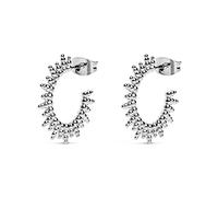 SINGULARU Pebbles Sun Ohrringe aus Messing mit 18 Karat Gold oder Rhodium, Creolen mit Steckverschluss - Damenschmuck