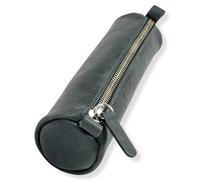 SinnWunder / echt Leder Schlamperrolle/rund / 21 x 5 cm/Schwarz