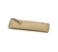 SinnWunder KLEINES Federmäppchen - Stifte-Etui - Schlampermäppchen - aus echtem italienischem Velour-Leder Farbe Creme