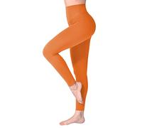 SINOPHANT Leggings Damen High Waist - Blickdicht Leggins mit Bauchkontrolle für Sport Yoga Gym(1 Orange,L-XL)