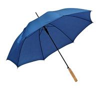 sinsey 2er Set Automatikstockschirm mit geradem Holzgriff (blau)