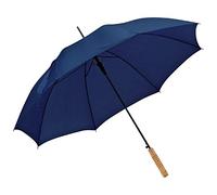 sinsey 2er Set Automatikstockschirm mit geradem Holzgriff (dunkelblau)