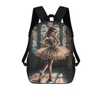 sinyumoney 17inchRucksack Gothic Ballerina in Lace Dress Schulrucksack 3D-gedruckte Schultaschen Jungen Mädchen Laptop-Rucksack Für Kinder/Schüler/Erwachsene