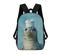 sinyumoney 17inchRucksack Seal with Toilet Paper on Head Schulrucksack 3D-gedruckte Schultaschen Jungen Mädchen Laptop-Rucksack Für Kinder/Schüler/Erwachsene