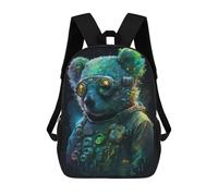 sinyumoney 3D-gedruckte, Niedliche Reisetaschen Steampunk Bear Portrait-2 Kinder-Schulrucksack, Outdoor-Freizeitrucksack, Modischer Freizeitrucksack Für Mädchen 17inch