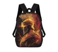 sinyumoney 3D-gedruckter Kinder-Schulrucksack 17inch Gladiator Helmet Art Print -1 Mit Großem Fassungsvermögen, Ideal Für Jungen Der Grund- Und Mittelschule