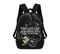 sinyumoney 3D-gedruckter Kinderrucksack Dont Quit Motivation Leichter Reise-Schulrucksack, Modischer Schulrucksack Für Kinder Und Schüler 17inch