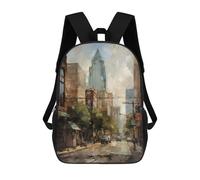 sinyumoney 3D-gedruckter Kinderschulrucksack Charlotte Beauty USA Für Kinder, Geräumiger Reiserucksack, Büchertasche, Schulrucksack Für Kinder, Rucksack 17inch