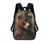 sinyumoney Animal Steampunk Bear Großer, Wasserabweisender Laptop-Rucksack Für Teenager, Mädchen, Jungen, Frauen Und Männer 17inch