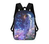 sinyumoney Astronaut in Space Garden -1 Schulrucksack 3D-gedruckter Kinderrucksack 17inch Rucksack Tasche Schultasche Für Kinder Jungen Mädchen Büchertaschen Kinder Schultasche Reiserucksack