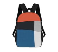 sinyumoney Blue And Red VI Kinderrucksack, Schultasche Für Kinder, 3D-gedruckte Schulrucksäcke Für Jungen Und Teenager, Schüler 17inch