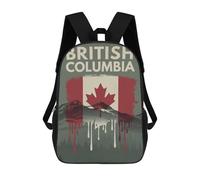 sinyumoney British Columbia Flag Rucksack Schule Arbeit Laptop Rucksack Rucksack Tasche Für Männer/Frauen 17inch