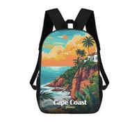 sinyumoney Cape Coast Ghana Travel Schulrucksack, Freizeitrucksack, Schul-, Arbeits- Und Reiserucksack Für Männer, Frauen Und Teenager 17inch