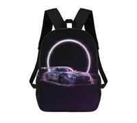sinyumoney Cars Light Modischer Kinderrucksack, Schulrucksack Für Jungen Und Teenager, 3D-gedruckter Schulrucksack Für Jungen 17inch