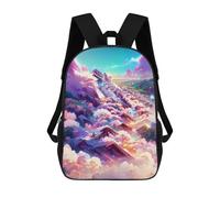 sinyumoney Cloudy Mountain Paradise Rucksack Schulrucksack Freizeitrucksack Schul-Arbeits-Reiserucksack Für Jungen/Mädchen/Teenager 17inch