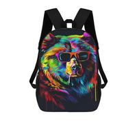sinyumoney Colorful Bear Art Print-1 Rucksack Schulrucksack Oberstufe/Sekundarstufe Freizeitrucksack - Perfekt Für Reisen, Arbeit Und Den Täglichen Gebrauch 17inch