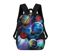 sinyumoney Colorful Cosmic Planets-3 Rucksack Schulrucksack Freizeitrucksack Schul-Arbeits-Reiserucksack Für Jungen/Mädchen/Teenager 17inch