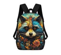 sinyumoney Colorful Fox Portrait -7 Rucksack Schule Sekundarstufe Freizeit Reise Schultaschen Für Männer/Frauen 17inch