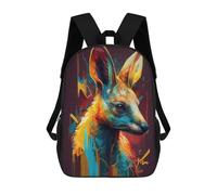 sinyumoney Colorful Fox Portrait Robuster Business-Rucksack, Laptoptasche Für Camping, Outdoor-Abenteuer Und Den Täglichen Gebrauch 17inch