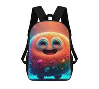 sinyumoney Colorful Furry Monster Kinderrucksack Mädchen 3D Schultaschen, Kinderrucksack Kleinkinder Schultasche, Freizeitrucksack Modische Schultasche 17inch