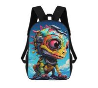 sinyumoney Colorful Robot Lizard Toy-1 3D-gedruckter Schulrucksack Für Kinder, Schulranzen, Reiserucksäcke, Modische Freizeittasche Für Kinder Und Schüler 17inch