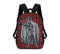sinyumoney CONQUER Ronnie Mr Olympia Gym Motivation 17-Zoll-Rucksack, Schulrucksack Für Mädchen Und Jungen, Großes Fassungsvermögen, Leichter Kinderrucksack Für Schüler