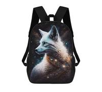 sinyumoney Cosmic Fox Art Print-3 Rucksack Wasserabweisender Reiserucksack Computertasche Für Campus Outdoor Reisen Sport 17inch