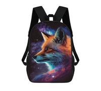 sinyumoney Cosmic Fox Portrait-13 Rucksack Schule Sekundarstufe Gymnasium College Rucksack Reisen Für Campus Outdoor Reisen Sport 17inch