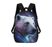 sinyumoney Cosmic Polar Bear Art Print-9 Rucksack Schulrucksack Freizeitrucksack Tagesrucksack Schule Arbeit Reisetasche Für Teenager Mädchen Jungen Frauen Männer 17inch